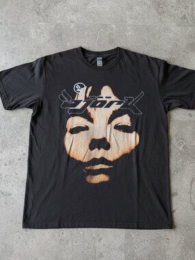 Vintage Björk Face Graphic T-Shirt | Retro Abstract Portrait Tee | Indie Music